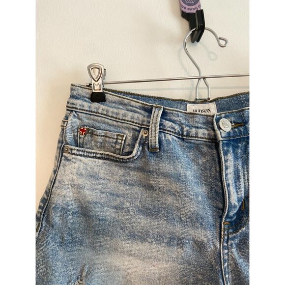 HUDSON Gracie Denim Shorts Distressed Size 29 - Picture 4 of 5